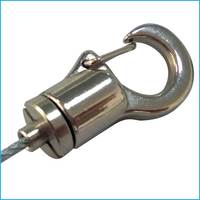 Clips de fixation réglables en laiton pour câbles, en acier inoxydable, pour montage au plafond