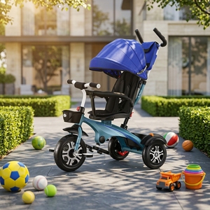 Triciclo para Bebés, Bicicleta de Pedales Cómoda, Juguete para Niños, Carro de Juguete con Ruedas para Diversión - Product Image 2