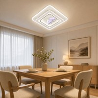 Plafonnier LED Carré Anti-Scintillement Cerf Porte-Bonheur, 3 Couleurs Dimmables, Haute IRC, Protection Oculaire pour Chambre d'Enfant et Famille