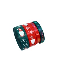 Ruban de Noël de haute qualité, ruban en polyester imprimé, ruban de Noël personnalisé double face