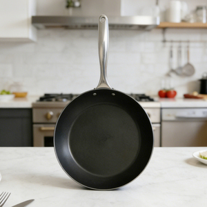 Lightweight Iron <strong>Frying</strong> <strong>Pan</strong> Uncoated Healthy Physical Non Stick Cookware Even Heat Distribution for Home Kitchen Cooking <strong>Pan</strong> - Product Image 1