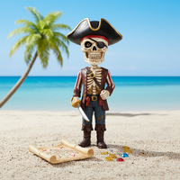Figurine de pirate effrayante en résine personnalisée, peinte à la main, décorative pour la maison, cadeau