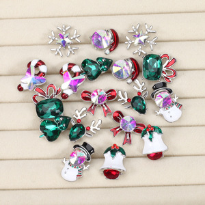 Pendientes de Cristal con Diseño de Dibujos Animados, Tema Navideño, Cuarzo Arcoíris, Bisel, Joyería para Fiestas, Unisex, Diseño Bonito 2023 - Product Image 2