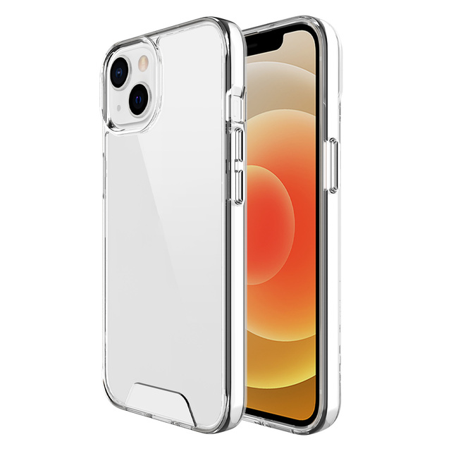 For Apple iPhone 13 /13 Pro Max Hybrid Case Transparent Thin Shockproof Mobile Phone TPU PC Back Cover Space Case