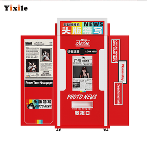 Yixile en bois Vintage exclusif photomaton kiosque écran tactile Selfie photomaton impression instantanée photomaton Machine avec appareil photo - Product Image 1
