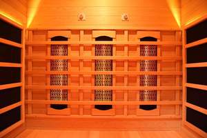 Sauna Infrarroja de Cerámica, Sauna Infrarroja para 3 Personas para el Hogar, Sauna de Madera de Hemlock, Sauna con Calentador de Bajo EMF - Product Image 4