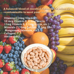 OEM <span class=keywords><strong>vitamin</strong></span> kompleks alami dan suplemen Mineral kualitas makanan Multivitamin dan tablet Mineral - Product Image 4