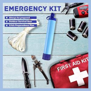 Paille filtrante à eau personnelle portable, équipement de survie durable pour le camping en plein air, pour les urgences en randonnée - Product Image 6