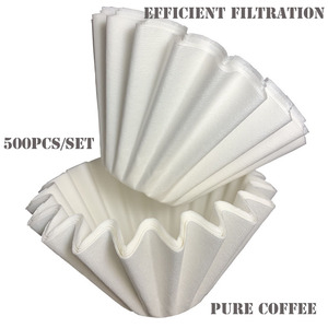 <b>Coffee</b> <b>Filter</b> <b>Paper</b> White Bleached Corrugated Bowl Shape Pour Over Drip <b>Coffee</b> Maker Disposable <b>Filters</b> 100Pcs - Product Image 2