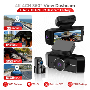 Carlover 4 canaux Fisheye 360 °   <span class=keywords><strong>Cam</strong></span>éra embarquée 5G 4K UHD avec enregistrement en boucle, <span class=keywords><strong>cam</strong></span>éra embarquée 3 canaux 4K, <span class=keywords><strong>cam</strong></span>éra embarquée 4K pour voiture, <span class=keywords><strong>cam</strong></span>éra avant et arrière 4K - Product Image 1
