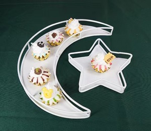 Décoration de la maison musulmane Eid al-Adha Plateau en fer forgé avec étoiles et lune <span class=keywords><strong>pour</strong></span> la présentation de gâteaux ou de cadeaux pendant le Ramadan Eid - Product Image 2