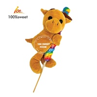 Usine directement vente en vrac peluche Pops OEM bonbons sucette avec animaux plus jouet