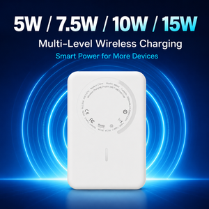 Batterie externe magnétique personnalisée avec logo, 5000 mAh, chargeur sans fil rapide 15 W, pack batterie mince pour <span class=keywords><strong>iPhone</strong></span> 18/17/16/15/14/<span class=keywords><strong>13</strong></span>/12 - Product Image 5