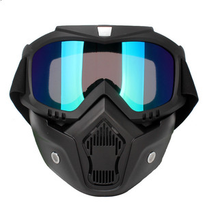 <span class=keywords><strong>Masque</strong></span> facial complet de <span class=keywords><strong>moto</strong></span> rétro coupe-vent bon marché avec protection faciale tactique à lentilles colorées - Product Image 5