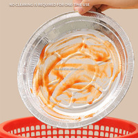 Bandeja Redonda Desechable de Aluminio para Pizza, para Horno, para Pizzerías Profesionales, para Llevar y para Asar la Base Crujiente