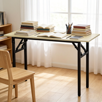 Table de conférence pliante moderne pour bureau, rectangulaire, avec structure métallique, idéale pour la formation et l'étude