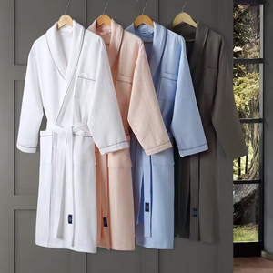 100% Cotton Premium Diamond <strong>Waffle</strong> Bath <strong>Robes</strong> for Luxury Hotel - Product Image 4