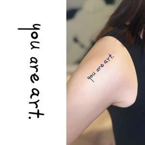 Lettrage artistique anglais <span class=keywords><strong>Tatouage</strong></span> <span class=keywords><strong>temporaire</strong></span> <span class=keywords><strong>Tatouage</strong></span> semi-permanent Imperméable pour 2 semaines <span class=keywords><strong>Tatouage</strong></span> réaliste à base de plantes pour le corps - Product Image 2