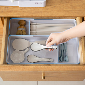 GREENSIDE Cloison réglable en plastique pour tiroir de bureau Commodément divisé Compartiments pour la cuisine Boîte de rangement évolutive - Product Image 2