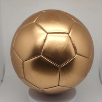 Ballon de football officiel taille 5, cousu main, brillant or, haute rétention d'air, pour les fans de sport, collection de ballons cadeaux des fabricants