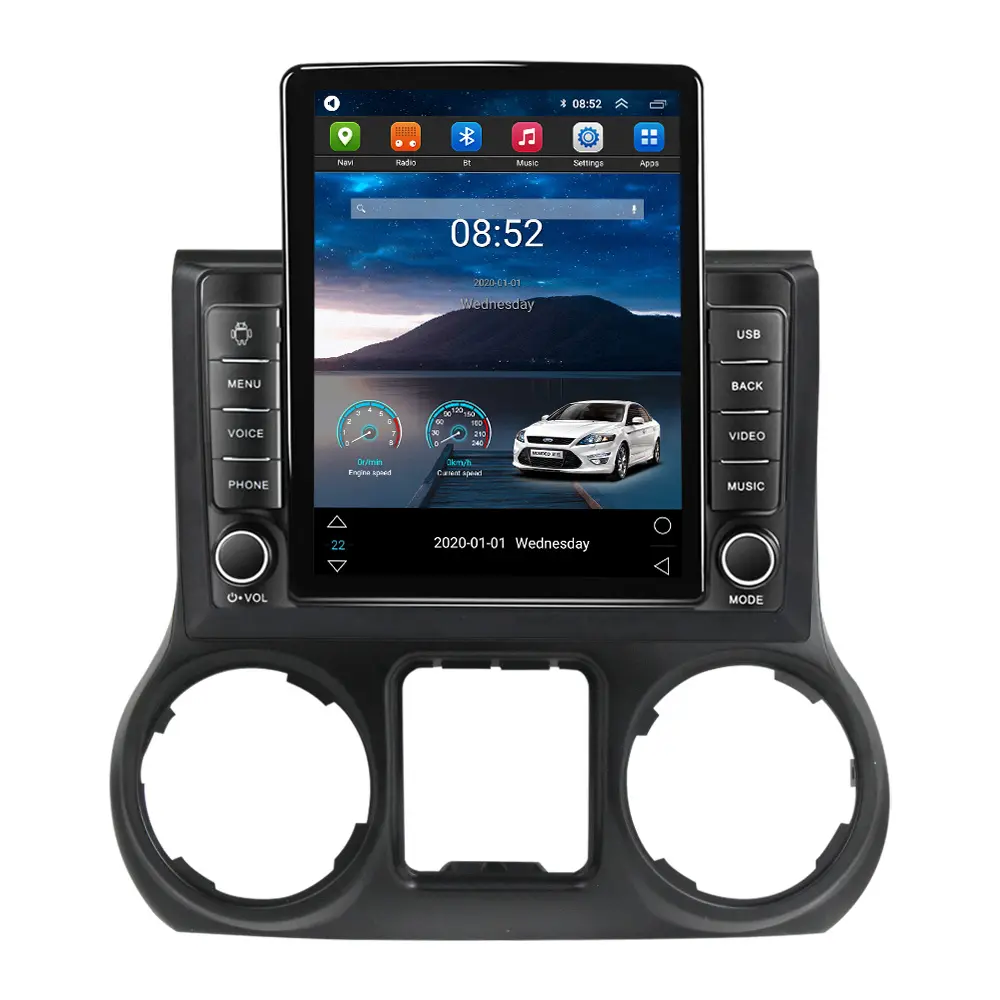 MEKEDE 2 din oto elektronik JEEP WRANGLER 2011-2016 için araba radyo navigasyon Stereo Android Tesla ekran BT 1024*768 araba Video