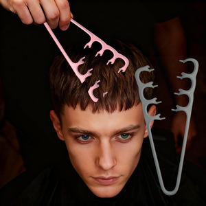 Peigne à cheveux grand format en nylon pour salon, couleurs rose, gris, noir, pour la population générale, avec brosse de coiffage texturée - Product Image 1