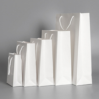 Luxury Shopping Matte Lamination Paperboard Bag for Clothing & Candle Gifts White Cardboard with Recycled Materials