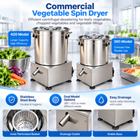 Commerciële centrifuge voor groenten en fruit, roestvrijstalen groentespinner