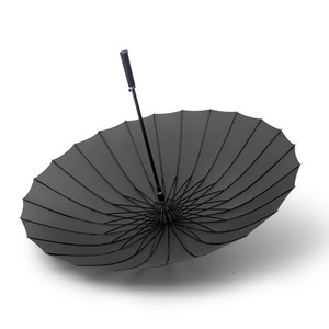 Paraguas protector de lluvia Negro Grande <span class=keywords><strong>antiviento</strong></span> doble de 24 huesos, mango recto largo, regalo de negocios moderno, publicidad reforzada - Product Image 5