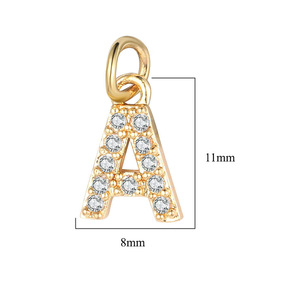 Quà Tặng lưu niệm kim loại người yêu thư ban đầu 26 Bảng chữ cái Thư Kim Cương thư Keychain - Product Image 3