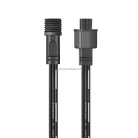 Offre Spéciale PVC M12 3Pin mâle femelle 300V IP65 adaptateur en cuivre étanche avec 3P broches pour lumières LED connexions électriques noir