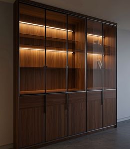 Armoires de salon modernes et minimalistes, armoire de rangement, étagères en bois - Product Image 2