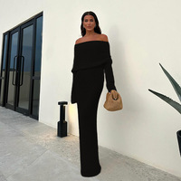 Robe longue en maille florale ajourée à épaules dénudées pour femme, avec manches transparentes, idéale pour les vacances et les soirées à la plage