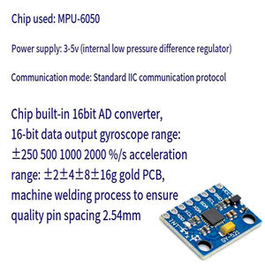 Módulo de giroscopio de aceleración triaxial GY-521 MPU-6050 6DOF - Product Image 6