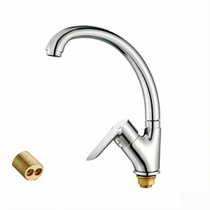 Robinet de cuisine moderne monotrou à poser sur évier, corps en alliage de zinc, cartouche céramique, idéal pour hôtels et appartements - Product Image 1