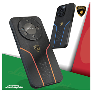 Étui de téléphone portable en cuir véritable Lamborghini officiellement autorisé pour iPhone 16, coque Alcantara pour iPhone 16 Pro Max, iPhone 17 - Product Image 2