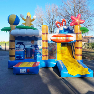 <span class=keywords><strong>Castillo</strong></span> Inflable para Niños, Brincolín Comercial para Fiestas al Aire Libre, Hupfburg Inflable, <span class=keywords><strong>Castillo</strong></span> Inflable de <span class=keywords><strong>Playa</strong></span> con Tobogán - Product Image 2