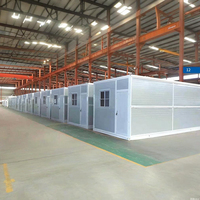 Bâtiment modulaire préfabriqué en acier pliable de type X, bureau, atelier avec panneaux sandwich