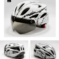 Casque de vélo moulé intégré PC+EPS unisexe pour VTT et vélos de route avec conception magnétique coupe-vent toutes saisons