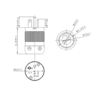 Prise de remplacement électrique, embout mâle pour rallonge, NEMA 5-20P, 20 ampères 125 volts, 2 pôles 3 fils avec mise à la terre
