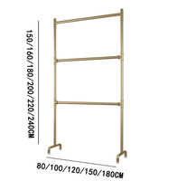 Changyi MM-036 Étagère à vêtements moderne à trois niveaux, détachable, pliable, en métal, murale, multifonctionnelle, gain de place