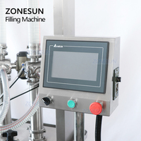 Machine de remplissage ZONESUN ZS-YT6T-6P pour ketchup, jus, beurre de cacahuète, cosmétiques, sauces, crèmes, huiles, miel, type piston