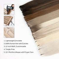Extensiones de cabello humano  100g doble dibujado al por mayor nuevas extensiones de cabello tramado a mano genio europeo