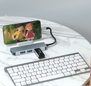 Nhôm USB Và USB-C Giao Diện Kép 4-Cổng Hub USB 2.0 + 3.0 Đối Với Huawei Xiaomi Macbook Pro 15 Không Khí Pro Phụ Kiện - Product Image 6