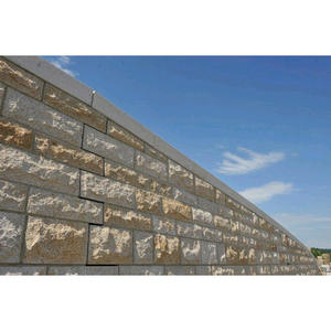 Couleur or extérieur pierre naturelle fendue maison mur pierre revêtement <span class=keywords><strong>jardin</strong></span> panneau de revêtement mur de retenue granit - Product Image 3