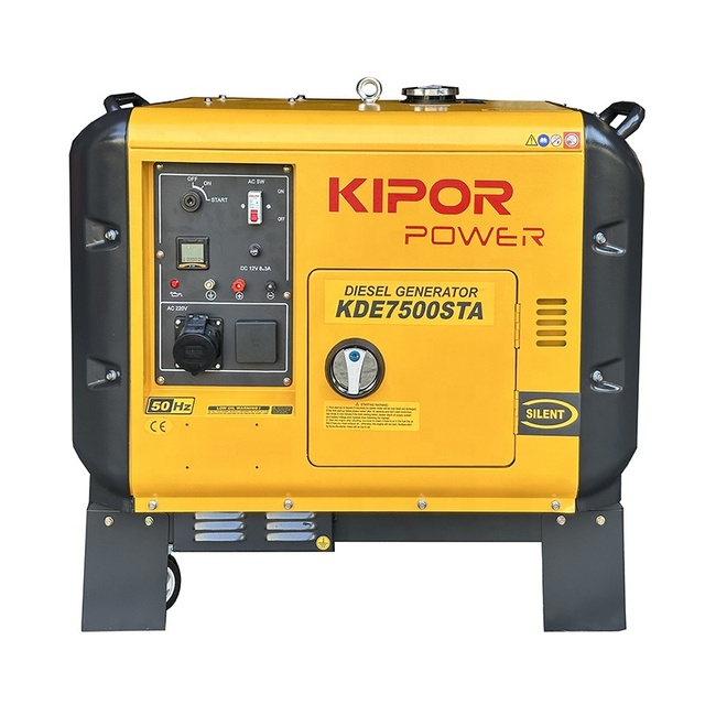 KIPOR POWER Brand 5KVA Portable Diesel Generator 50HZ 220V/240V 5KW/6KW Rated Power 60HZ ATS diesel Generator Silent