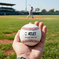 OEM pour ballon de baseball standard de compétition de 9 pouces en cuir de vachette avec logo personnalisé