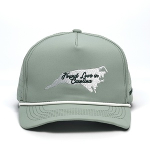 Gorra de Béisbol Deportiva de 5 Paneles con Logotipo Bordado Personalizado, Gorra de Poliéster <span class=keywords><strong>Impermeable</strong></span> con Visera Inferior Impresa y Cuerda para Hombre, para Golf - Product Image 2