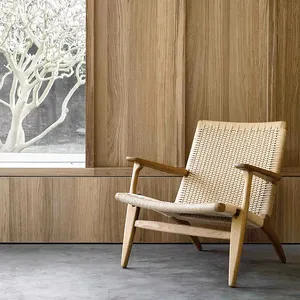 Chaise de loisir tissé en rotin naturel, chaise avec cadre en bois massif, fauteuil longue, en vente