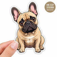 Autocollants personnalisés découpés sur mesure pour animaux de compagnie (chats, chiens) – Autocollants en vinyle imperméables et résistants à l'usure pour frisbees d'animaux